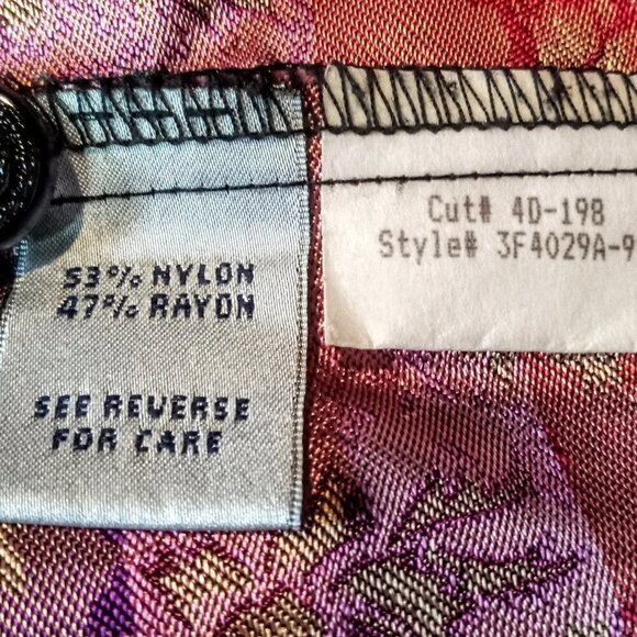 AKS Magenta Pink Black Chinese Brocade Jacket - Picture 6 of 7